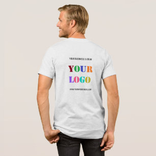 Your Company Logo and Custom Text Business Tri-Blend Shirt
