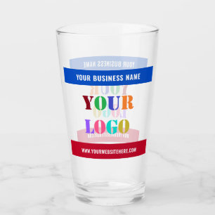 Your Company Logo and Custom Text Glass Template