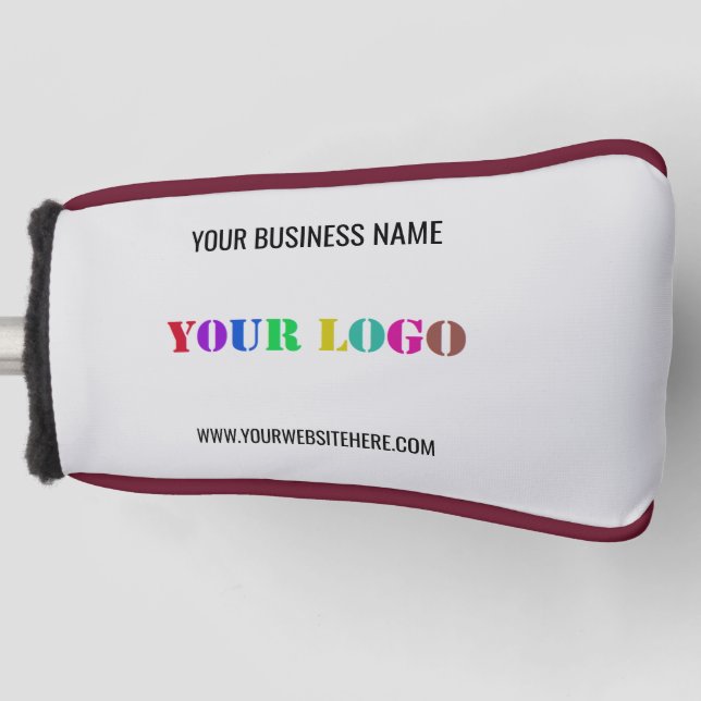 Your Company Logo and Custom Text Golf Head Cover (Front)