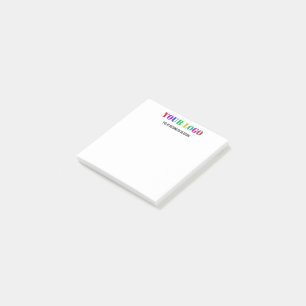 Your Company Logo and Custom Text Post it Notes