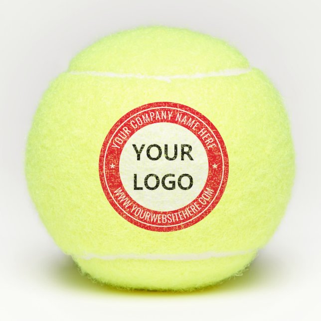 Your Company Logo and Custom Text Tennis Balls (Front)