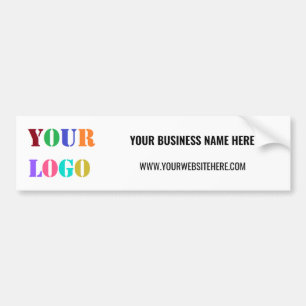 Your Company Logo and Text Business Bumper Sticker