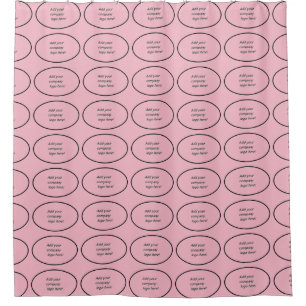 Your Company Logo Brand Name Custom Print shower Curtain