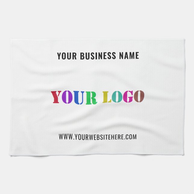 Your Company Logo Branded Kitchen Towel Template (Horizontal)