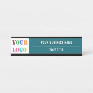 Your Company Logo Business Name Desk Name Plate