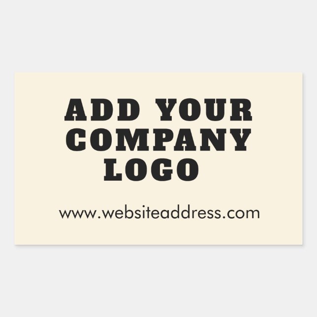 Your Company Logo Business Owner Rectangular Sticker (Front)