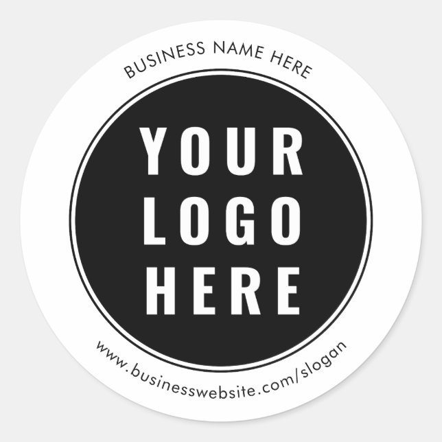 Your Company Logo Business Promotional Custom Classic Round Sticker (Front)