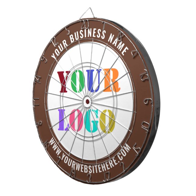 Your Company Logo Custom Text Business Dartboard (Front Right)