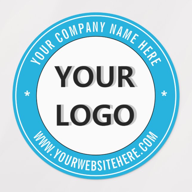 Your Company Logo Custom Text Labels Choose Colour (Design 1)