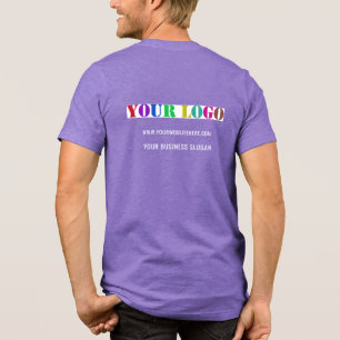 Your Company Logo Custom Text Personalised T-Shirt Tri-Blend Shirt