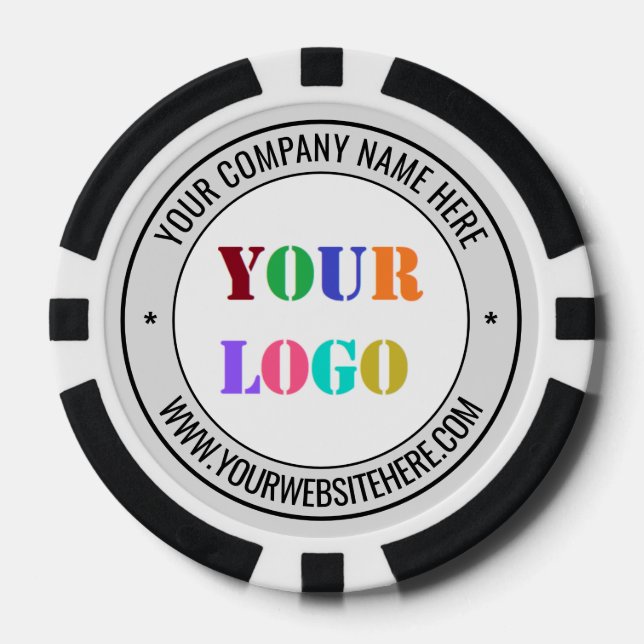 Your Company Logo Custom Text Poker Chips Example (Front)