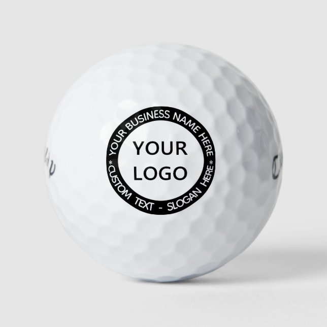 Your Company Logo Custom Text Stamps Golf Balls (Front)