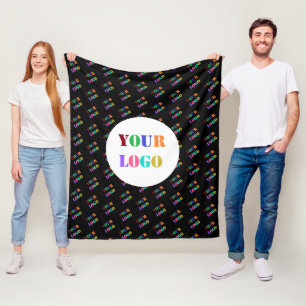 Your Company Logo Fleece Blanket Custom Colours