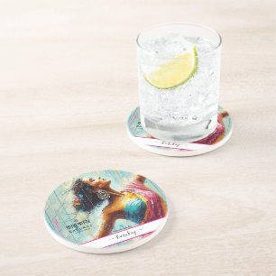 Your company logo & Handmade By Your company Name Coaster