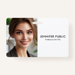 Your Company Logo Here Employee Photo Template ID Badge