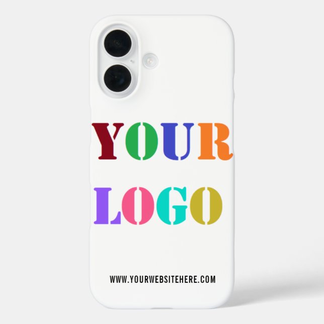 Your Company Logo iPhone Case Example Custom Text (Back)