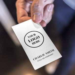 Your Company Logo l Minimal Modern Black & White Business Card