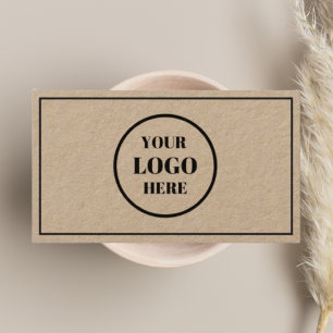 Your Company Logo l Modern Rustic Black Script Business Card
