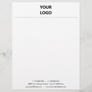 Your Company Logo Letterhead Template with QR Code