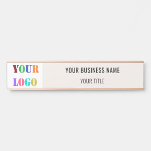 Your Company Logo Name Business Door Sign Template