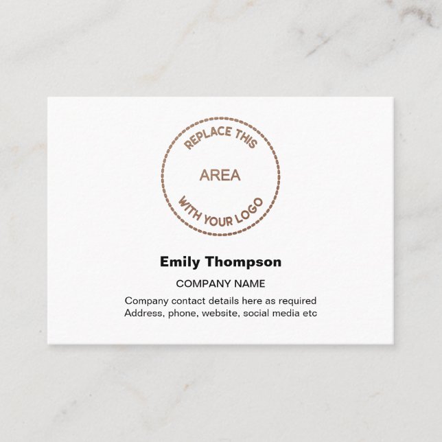 Your Company Logo Name Contact Details Business Card (Front)