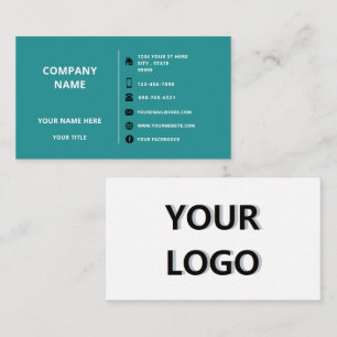 Your Company Logo Name Info Business Card Template