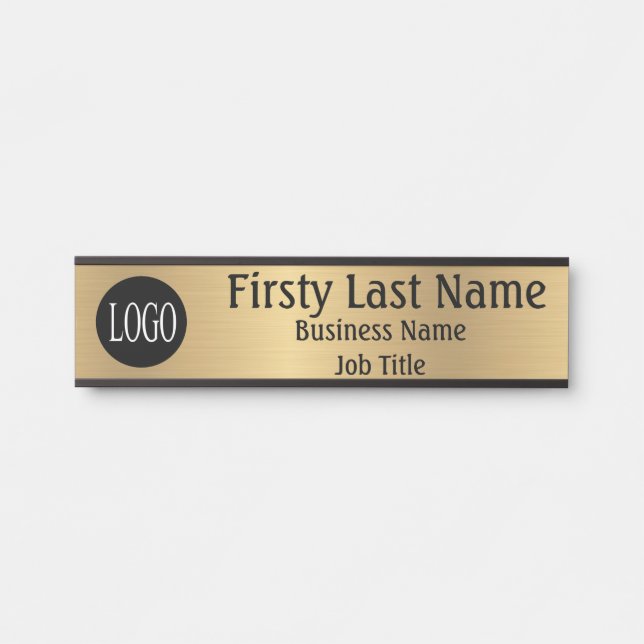 Your Company Logo Office Door Sign Gold Colour (Front)