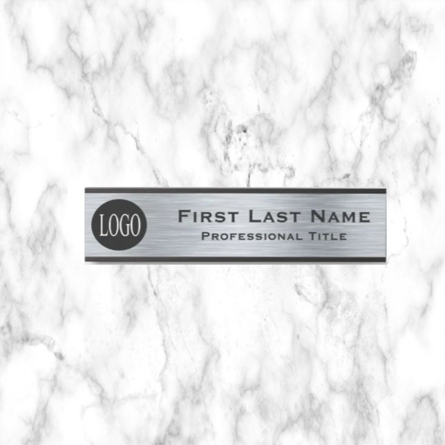 Your Company Logo Office Door Sign Silver Look (Creator Uploaded)