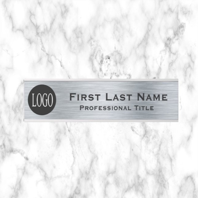 Your Company Logo Office Door Sign Silver Look (Creator Uploaded)