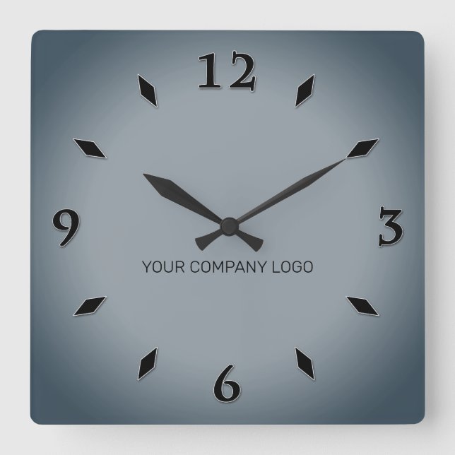 YOUR COMPANY LOGO,personalised,add your text Square Wall Clock (Front)