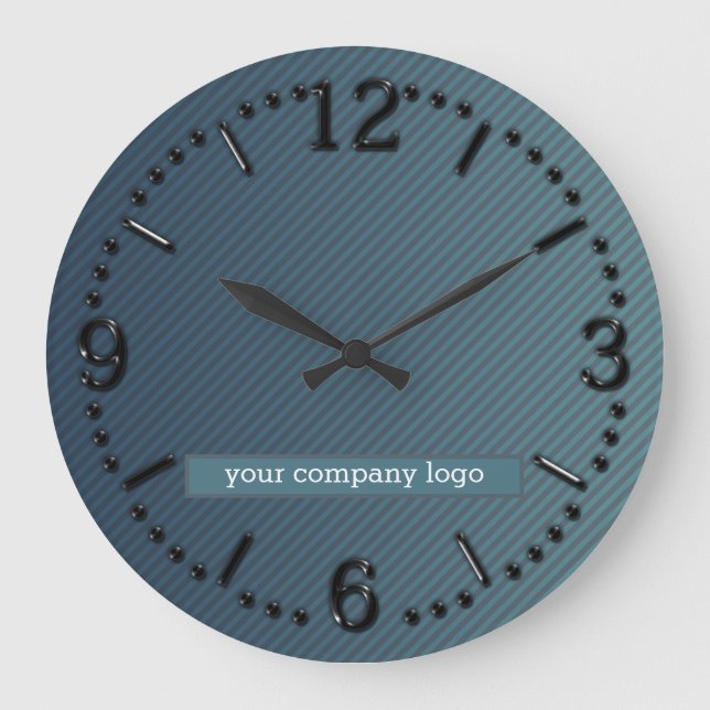 YOUR COMPANY LOGO,personalised Large Clock (Front)