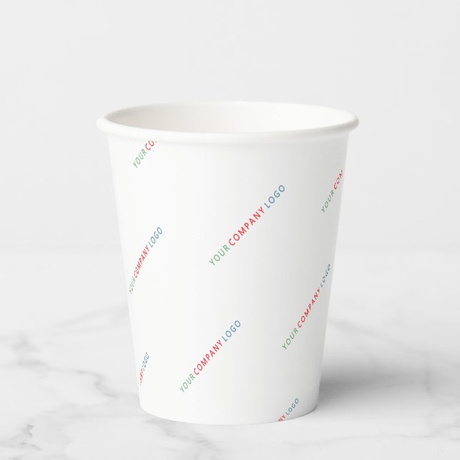 your company logo personalised   paper cups (Front)