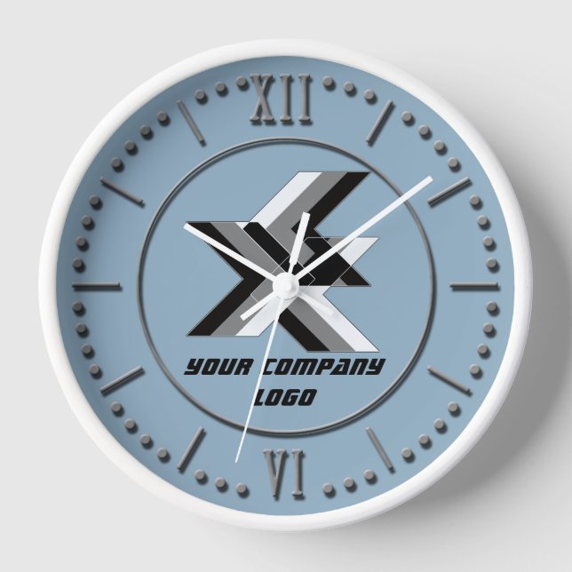 YOUR COMPANY LOGO,personalized,add your text Clock (Front)