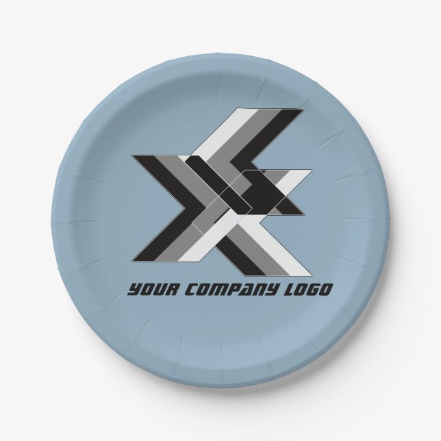 YOUR COMPANY LOGO,personalized,add your text Paper Plate (Front)