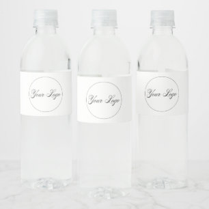 Your Company Logo QR Code Black And White Water Bottle Label