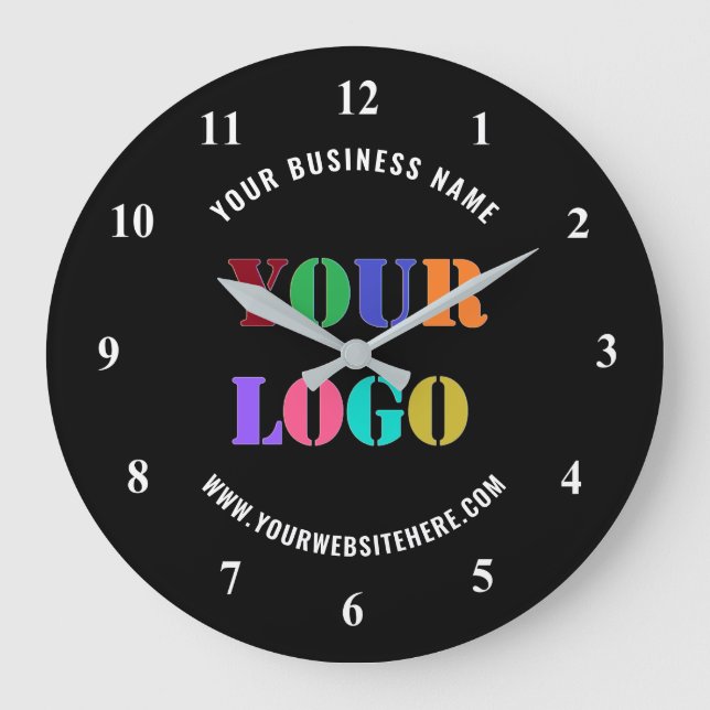 Your Company Logo Text Business Clock Example (Front)