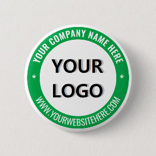 Your Company Logo Text Business Promotional Button