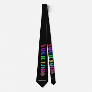 Your Company Logo Text Business Tie Custom Colour