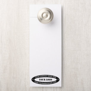 Your Company Logo Text Info Door Hangers Example