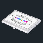 Your Company Logo Text Name Business Car Case<br><div class="desc">Custom Colours and Fonts - Personalised Business Card Cases with Your Company Logo Name Website or Custom Text Promotional Business Gift - Add Your Logo - Image or QR Code - Photo / Name - Company / Website / Information / More - Resize and move or remove and add elements...</div>