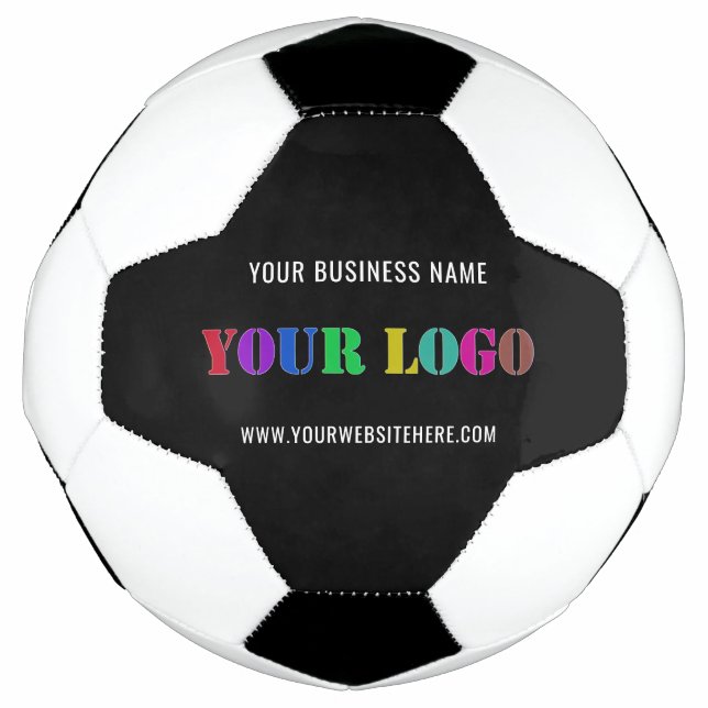 Your Company Logo Text Soccer Ball Choose Colours (Front)