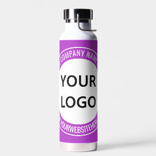 Your Company Logo Water Bottle Example Custom Text