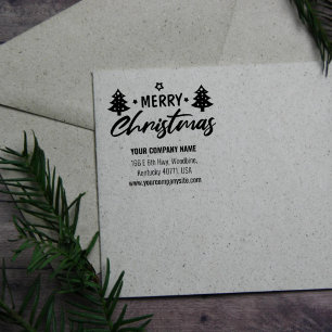 Your Company, Merry Christmas Address, Rubber Stamp