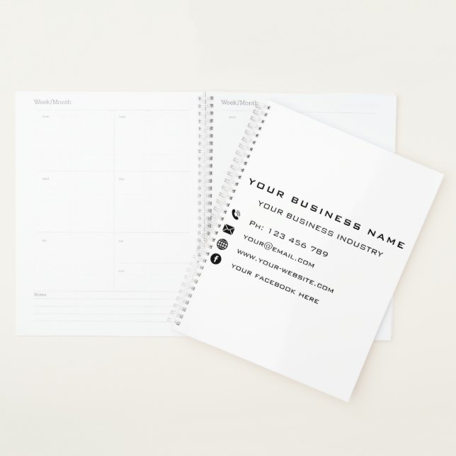 Your Company Name Text Info Business Planner (Display)