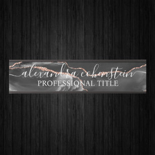 Your Company Office Door Sign Black and Gold