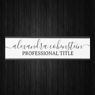 Your Company Office Door Sign Black and White