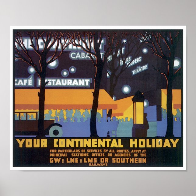 Your Continental Holiday Poster (Front)