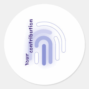 Your Contribution Neon Fingerprint Light Sticker