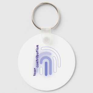 Your Contribution Neon Fingerprint Light Sticker Key Ring