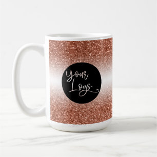 Your Corporate Logo, Copper and White Ombre Coffee Mug